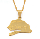 Senegal Map Pendant Necklace