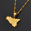 Italy Sicilia Map Pendant Necklace