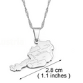 Austria Map Pendant Necklace