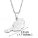 Austria Map Pendant Necklace
