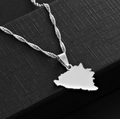 Bosnia and Herzegovina Map Pendant Necklace