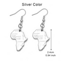Africa Map Drop Earrings