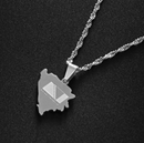 Bosnia and Herzegovina Map Pendant Necklace