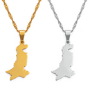 Pakistan Map Small Pendant Necklace