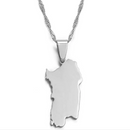 Italy Sardinia Map Pendant Necklace