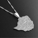 Zimbabwe Map Pendant Necklace