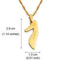 Somalia Map Pendant Necklace