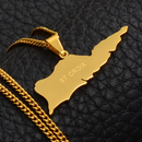 Saint Croix U.S. Virgin Islands Map Pendant Necklace