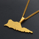 Saint Croix U.S. Virgin Islands Map Pendant Necklace