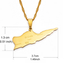 Saint Croix U.S. Virgin Islands Map Pendant Necklace