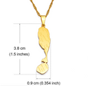 Saint Kitts And Nevis Map with Cities Pendant Necklace