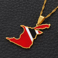 Trinidad and Tobago Flag Pendant Necklace