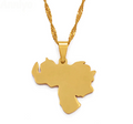Venezuela Map Pendant Necklace