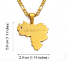 Venezuela Map Pendant Necklace